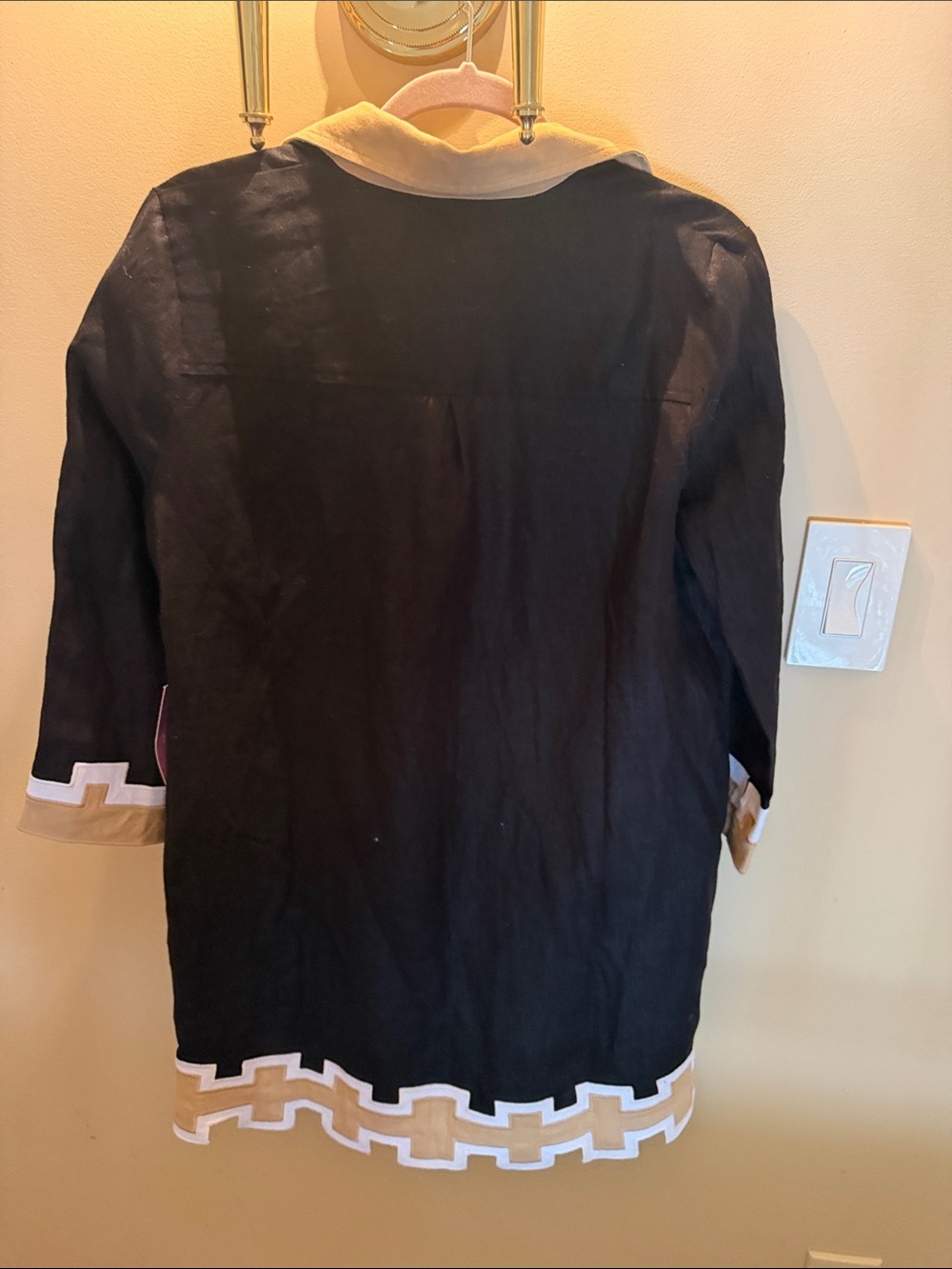 Tuckernuck Black, Tan and White  Atlantic Pacific Linen Shirt Dress. NWT - Picture 4 of 5